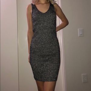 Metallic Bodycon Dress